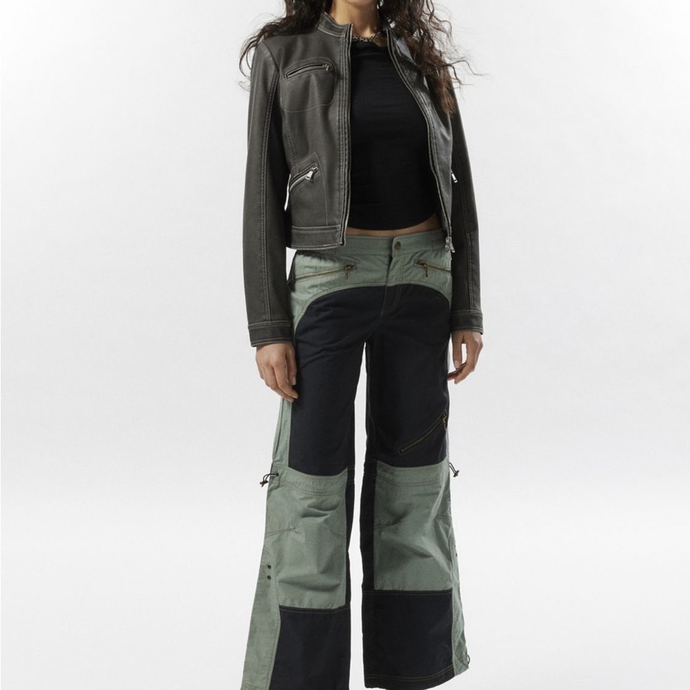 COPY - Urban Outfitters Silence+Noise Lee parachute Moto pant size S in grey m…